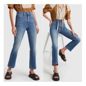 MOTHER The Hustler Patch Pocket Flood Jean in Cowboys Don't Cry Size 25